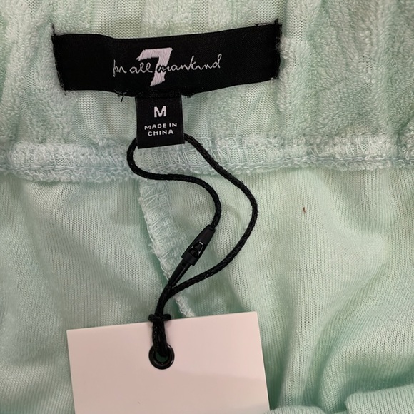 NWT 7 For All Mankind 3-Piece Set Terry Cloth Short Set in size M in mint green - Picture 6 of 8